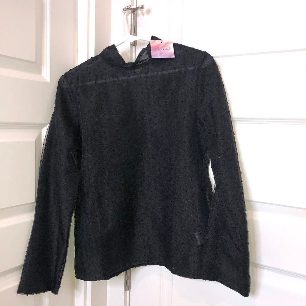 Black sheer top